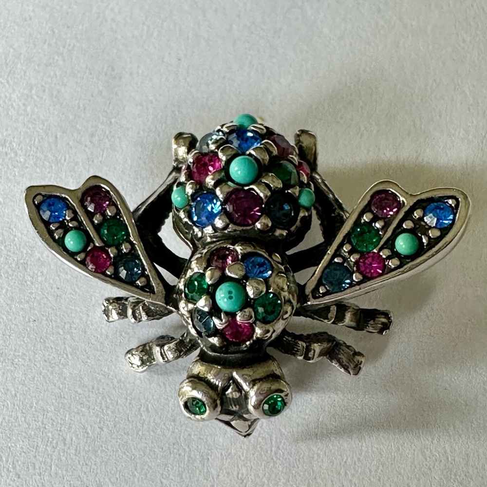 Joan Rivers Simulated Turquoise Cluster Bee Pin